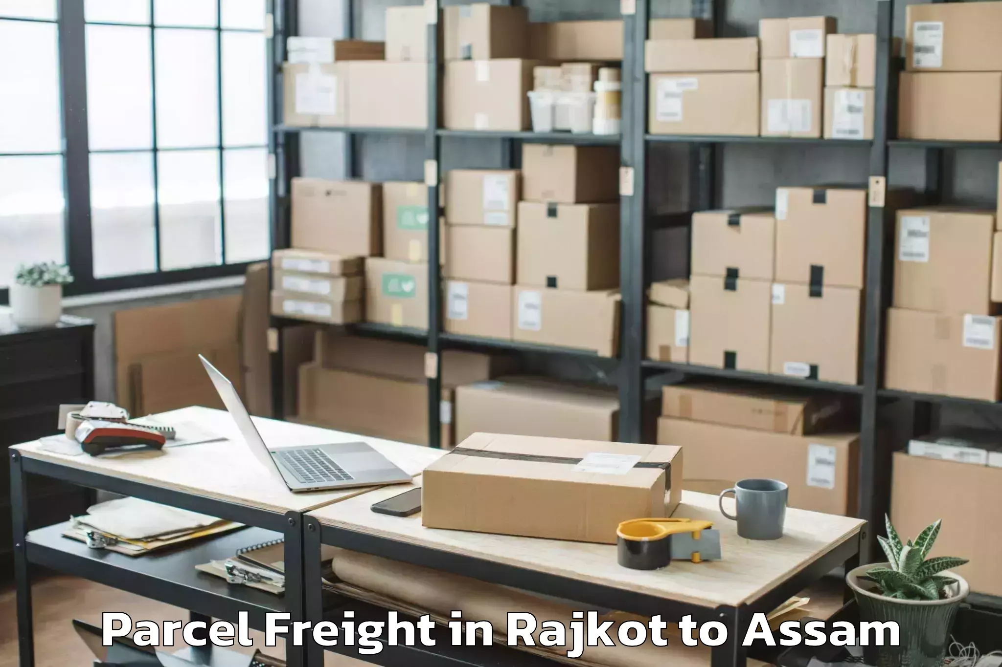 Comprehensive Rajkot to Palasbari Parcel Freight